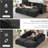 Boneless 138" Sectional Couches for Living Room Boneless Couch Upholstered Cloud Couch Sectional Modular Sectional Sofa with L Shaped-1573456400