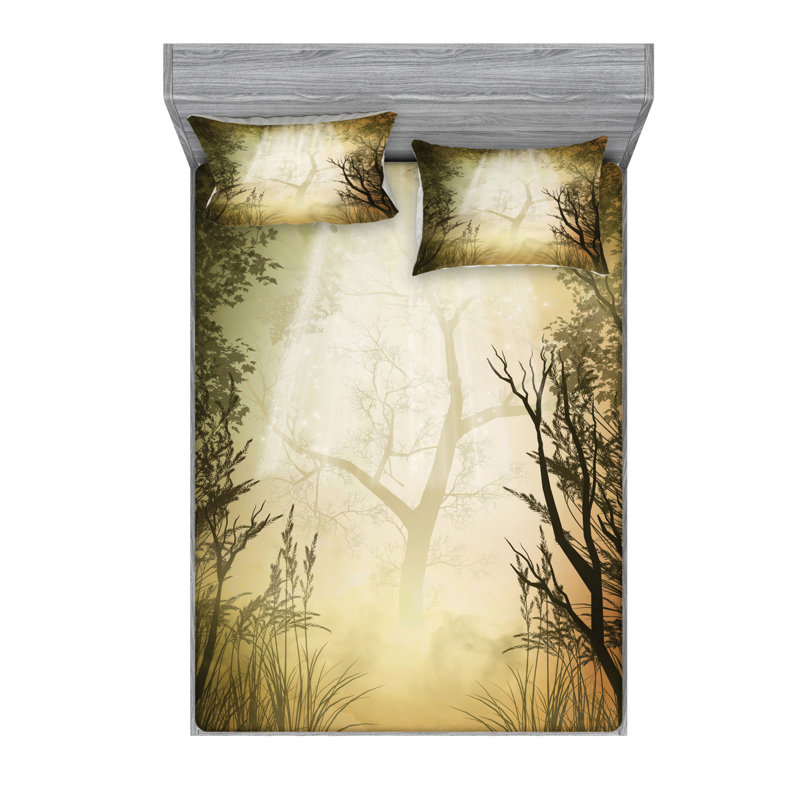 Microfiber Sheet Set, Queen Sheet Set with Fitted Sheet