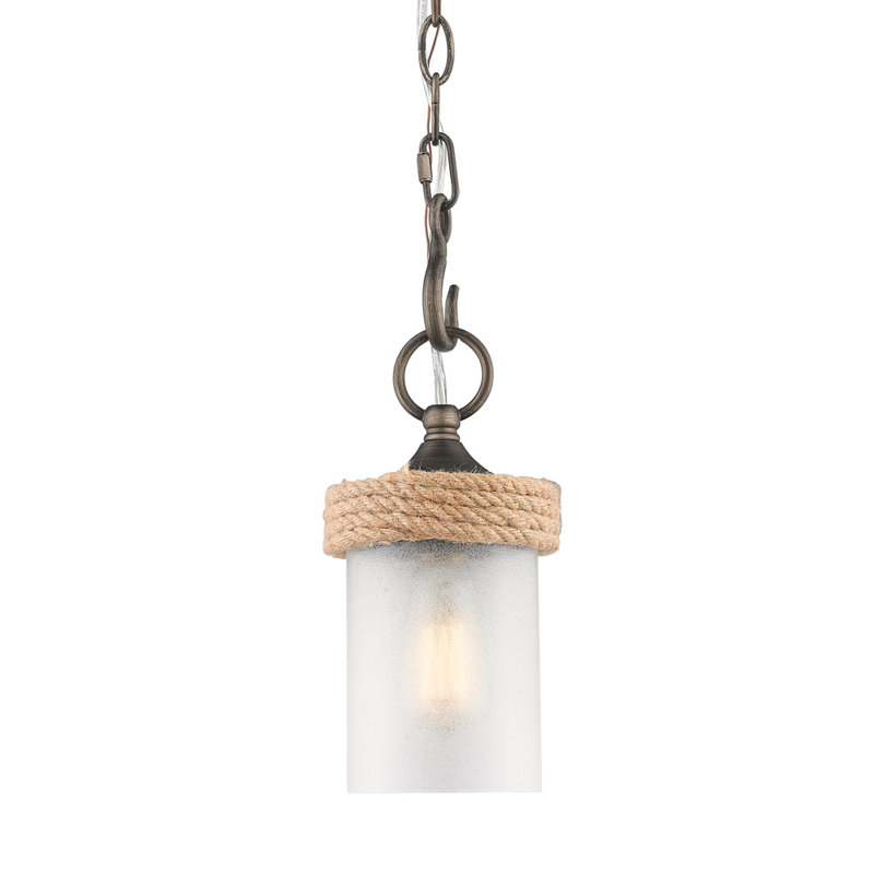 Luminaire suspendu cylindrique simple à 1 lumière Davy