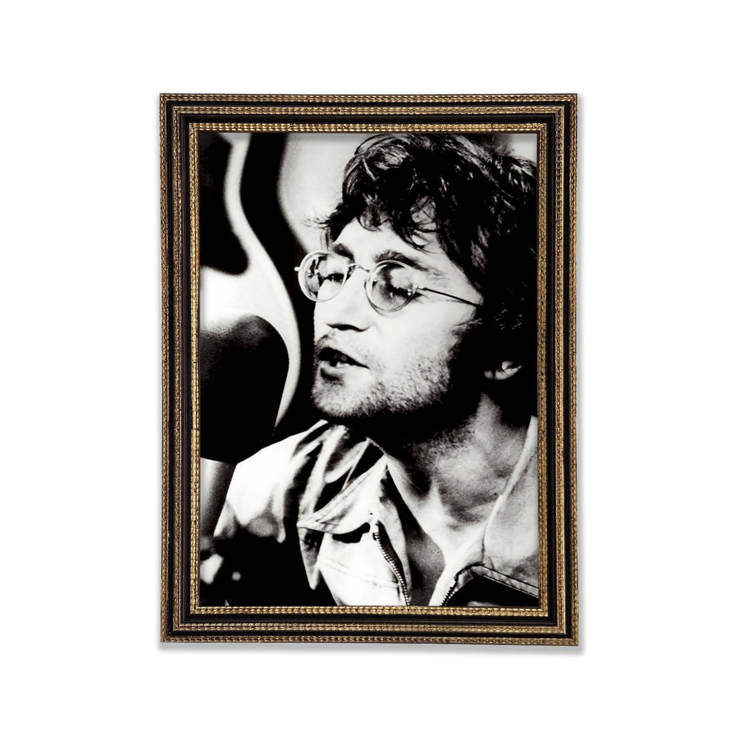 John Lennon Imagine B N W Gerahmter Druck