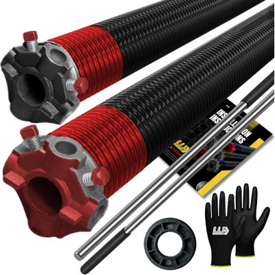 Ressorts de torsion de porte de garage, avec douille de 1 po, gants et barres (225 x 2 x 27)