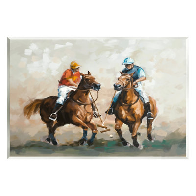 Stupell Industries Equestrian Polo Players Wall Plaque Art Design By Ziwei Li