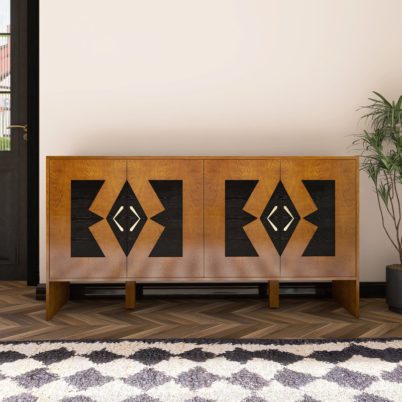 Buffet Mid-Century moderne avec rangement, Brun