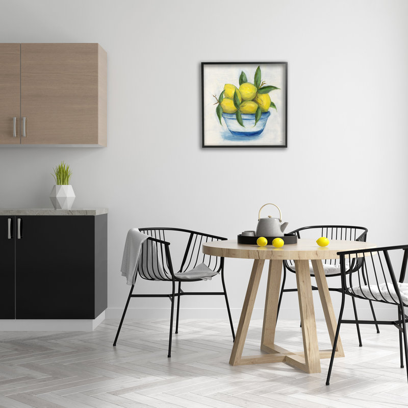 Citrons traditionnels, art numérique par estampe numérique par Marilyn Dunlap, Giclée encadrée noir minuit, H 24 po x l 24 po