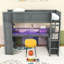 Lit mezzanine en bois avec bureau et tiroir Jennylyn-1285582989