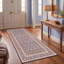 Tapis Harlowe traditionnel de style persan audacieux, bleu marine, ivoire, or, vert et rose, lavable en machine, antidérapant, à poils courts, pour l'intérieur et l'extérieur, adapté aux animaux domestiques, idéal pour le salon, la chambre, la salle à manger, l'entrée, le couloir ou le bureau.-1088083848