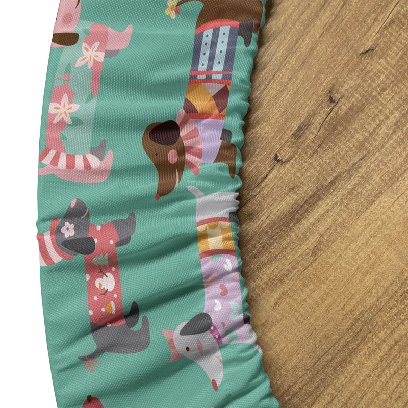 Ambesonne Dog Lover Fitted Round Tablecloth - Thumbnail 2