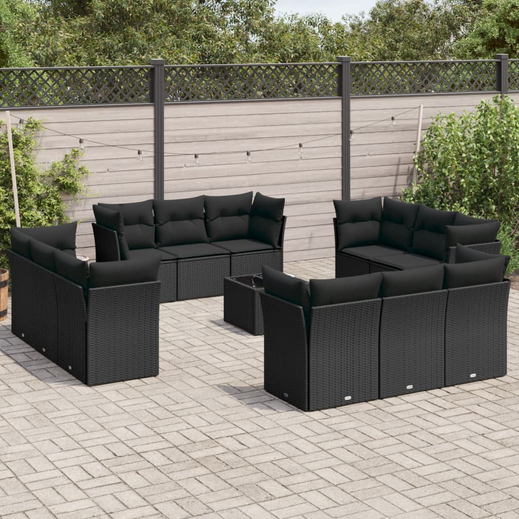 11-Sitzer Lounge-Set Mifflinville aus Polyrattan mit Polster