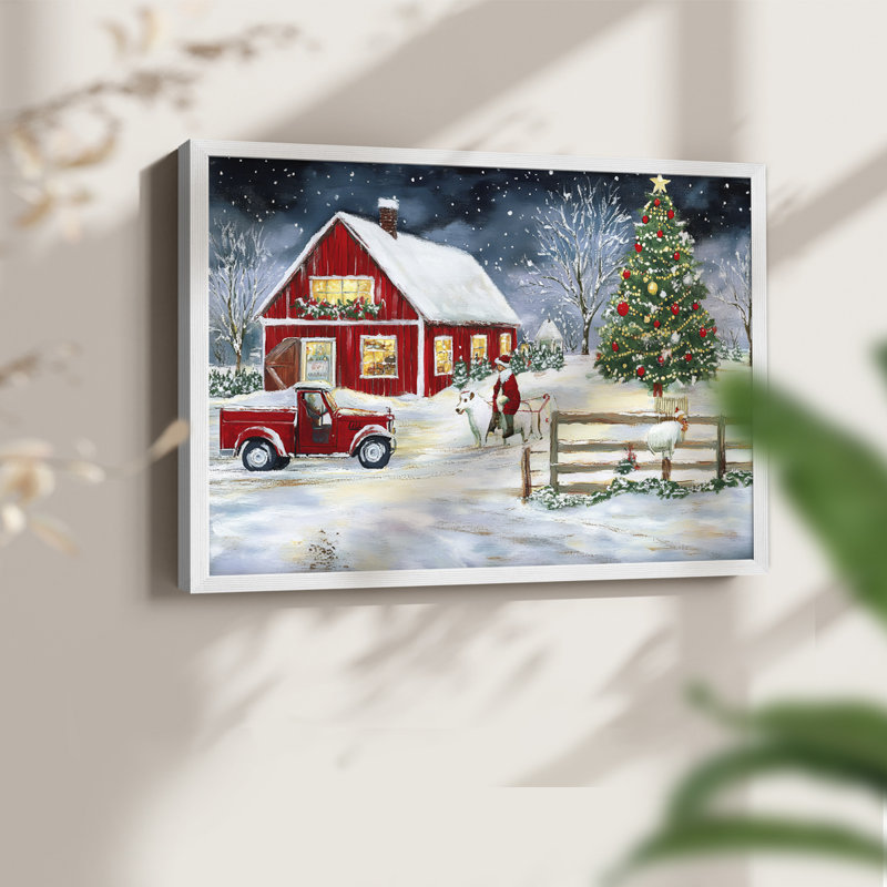Art de Noël - DCCXI - Reproduction encadrée - Restickable, H 8 po x l 10 po, Blanc