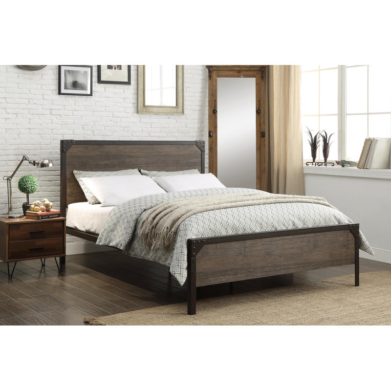 Desbois Metal Bed with Mattress, Double (4'6), 19cm Double Memory Foam