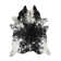 Tapis noir en cuir de vache Charline