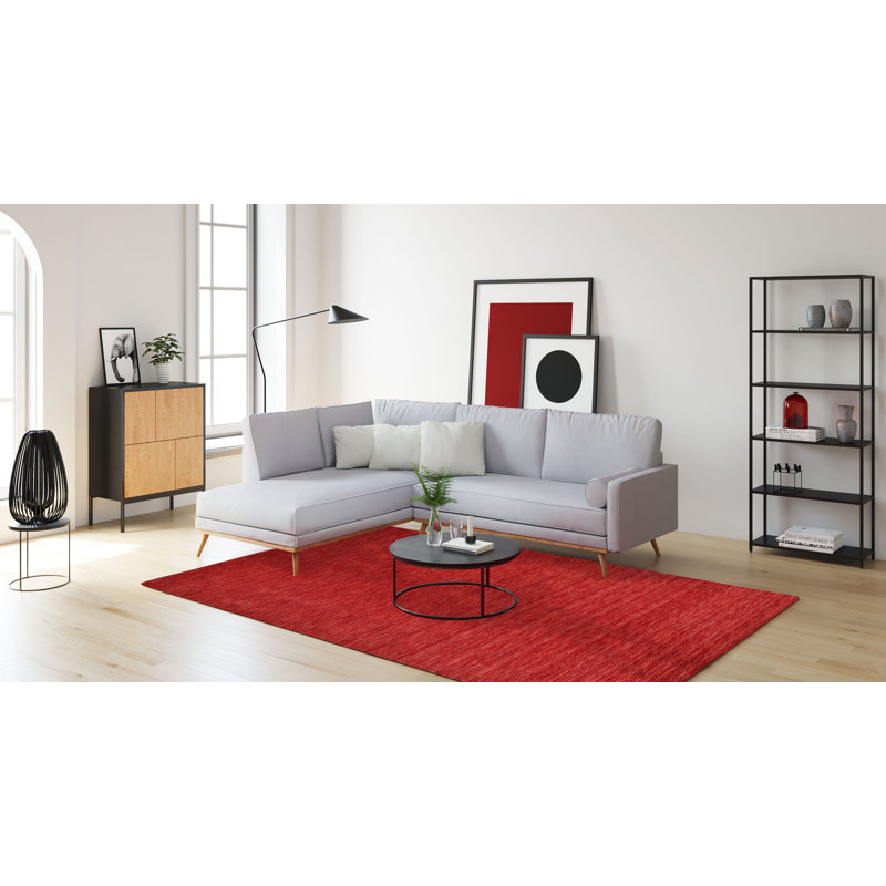 Uniform Color Wool Hand Woven Area Rug, Rectangle 60cm x 90cm