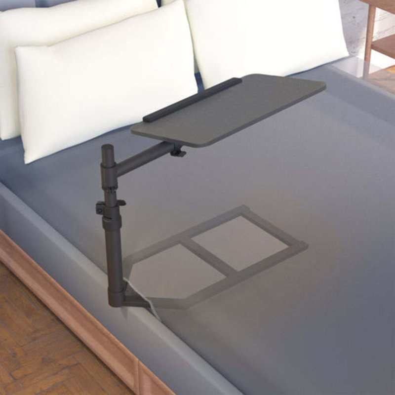  Table de lit avec support sous le matelas, plateau réglable