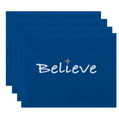 Annica Believe Print 4 Piece Placemat Set