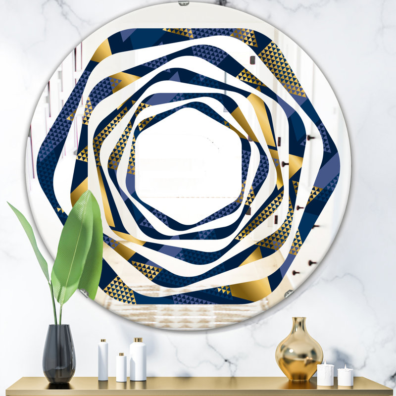 Miroir mural Whirl Luxury Waves, H 31,5 po x l po