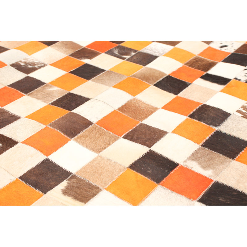 Cowhide Patchwork Indoor Rug