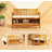Double Patio Bench (Cream White,Teak)