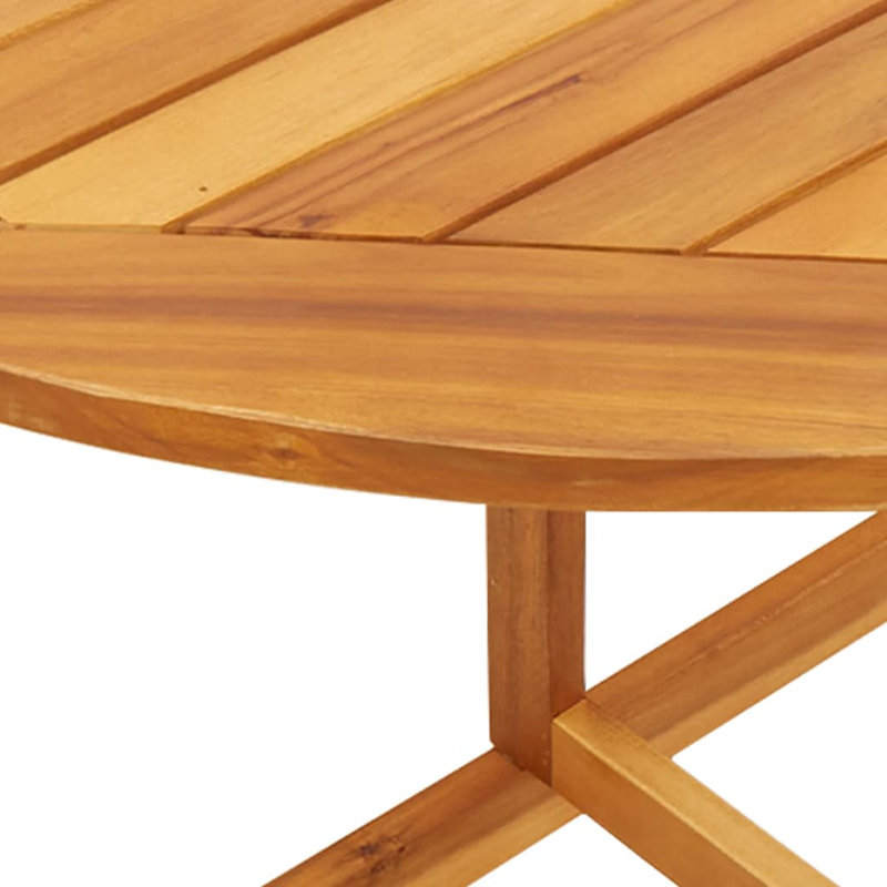  Balcony Table Brown Solid Acacia Wood Medium Foldable