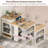 59.5"Kitchen Island with Extendable Dining Table