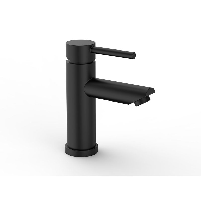 DAX Single Handle Brass Bathroom Faucet, Brushed Nickel, Noir, noir, noir, noir