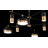 Ashor 8-Light LED Chandelier in Matte Black with Warm Brass Accents