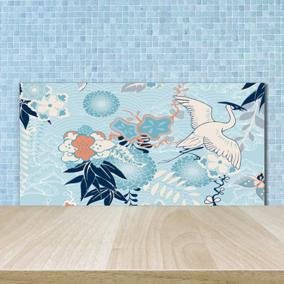 50cm W x 100cm L Glass Peel and Stick Panel