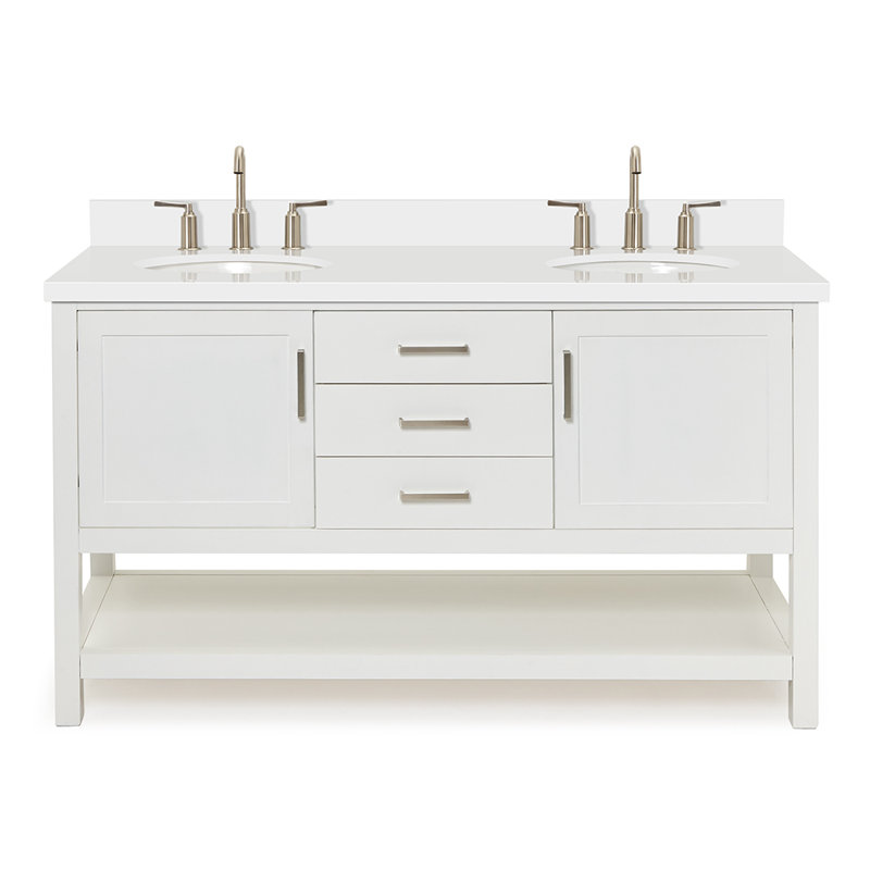 Bayhill 61'' W Double Vanity, White