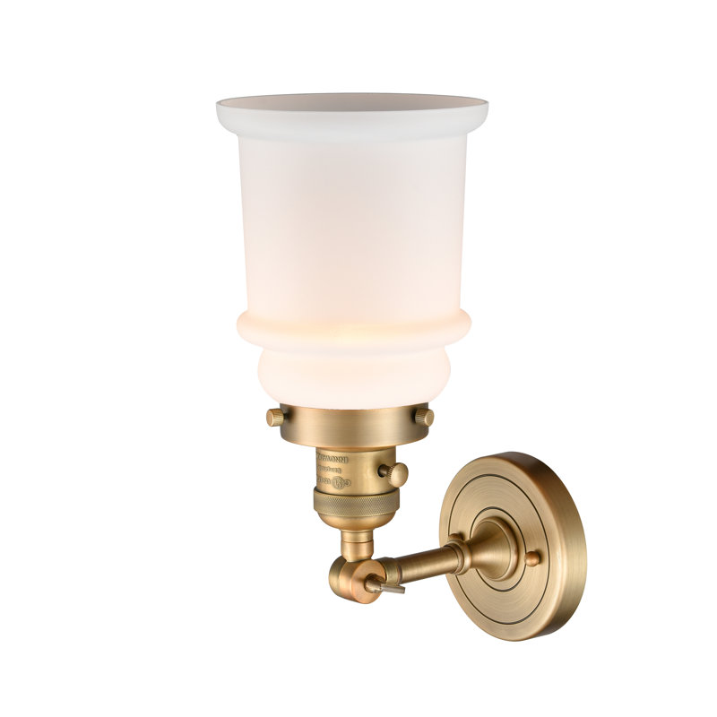 Galaviz Armed Sconce, Matte White Cased, Satin Gold, Bulb Not Included