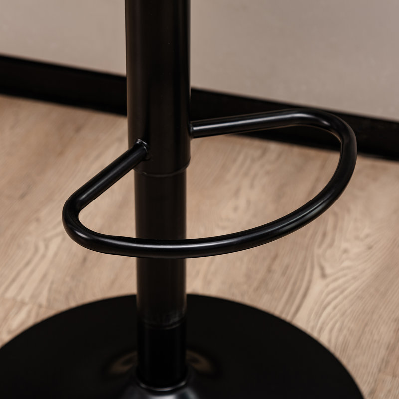 Tabouret de bar pivotant à hauteur réglable Thibodeaux, Blanc cassé