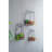 S/3 Geometric Fir Wood Wall Planters with Black Iron Frames, Sculptural Hanging Plant Holders