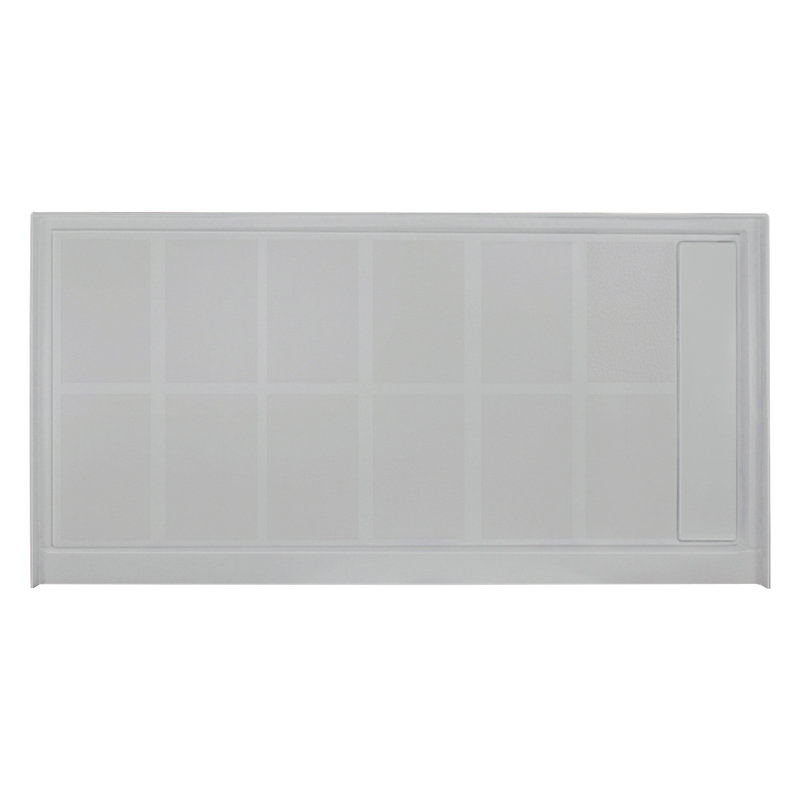 Gray 60'' x 32'' Rectangular Resin Shower Base with Right Drain