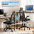 Ergonomic Mesh Office Chair, Rolling Task Chair With Adjustable Headrest, Flip-Up Armrests and Lumbar Support