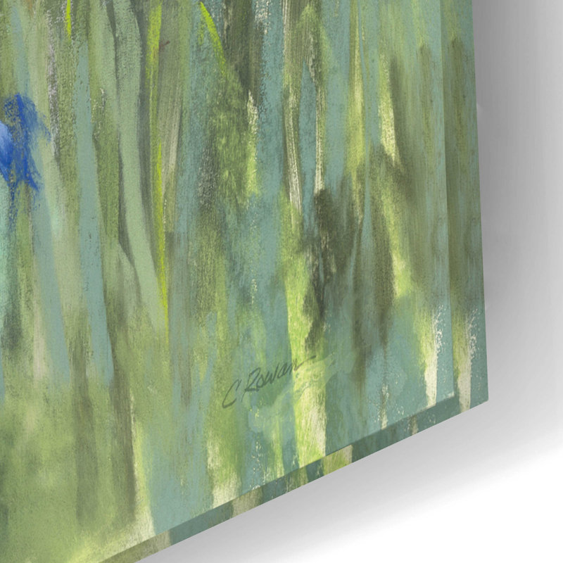 «Green Chair With Hydrangea» par Carol Rowan, verre acrylique Wal Art, H 16 po x l 24 po x P 0,2 po
