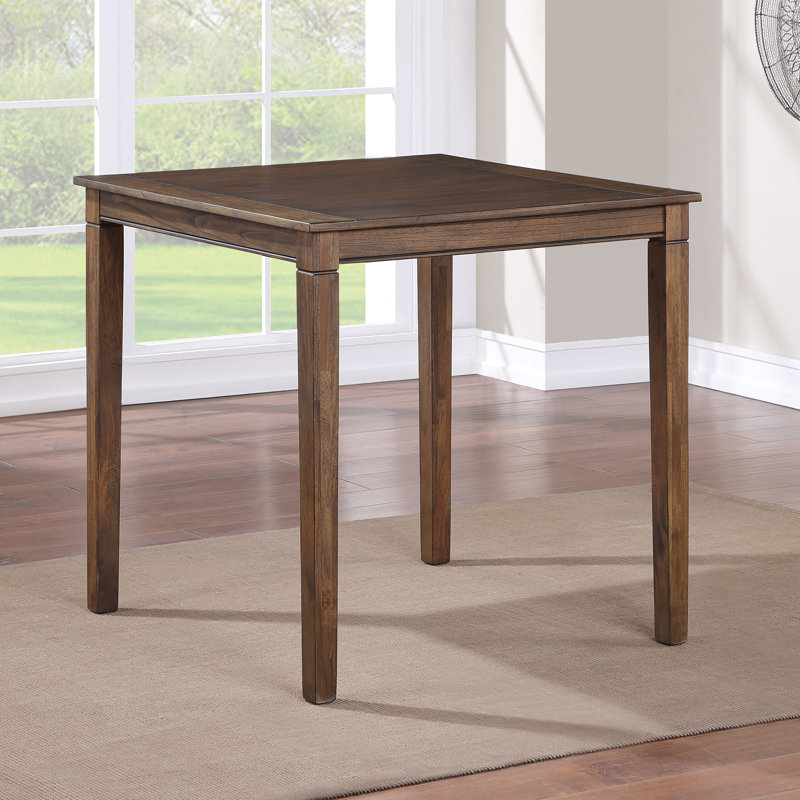 Violette 4-Person Solid and Manufactured Wood Top Counter Dining Set, Brown, Brown