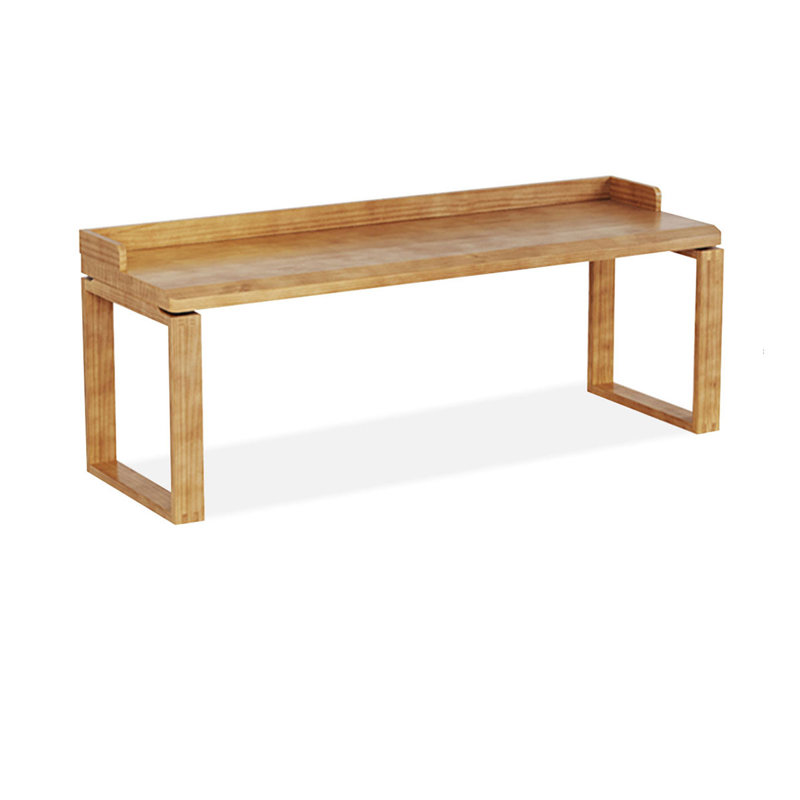 Bureau rectangulaire brun en bois massif, H 29,53 po x l 70,87 po x P 23,62 po, Burlywood