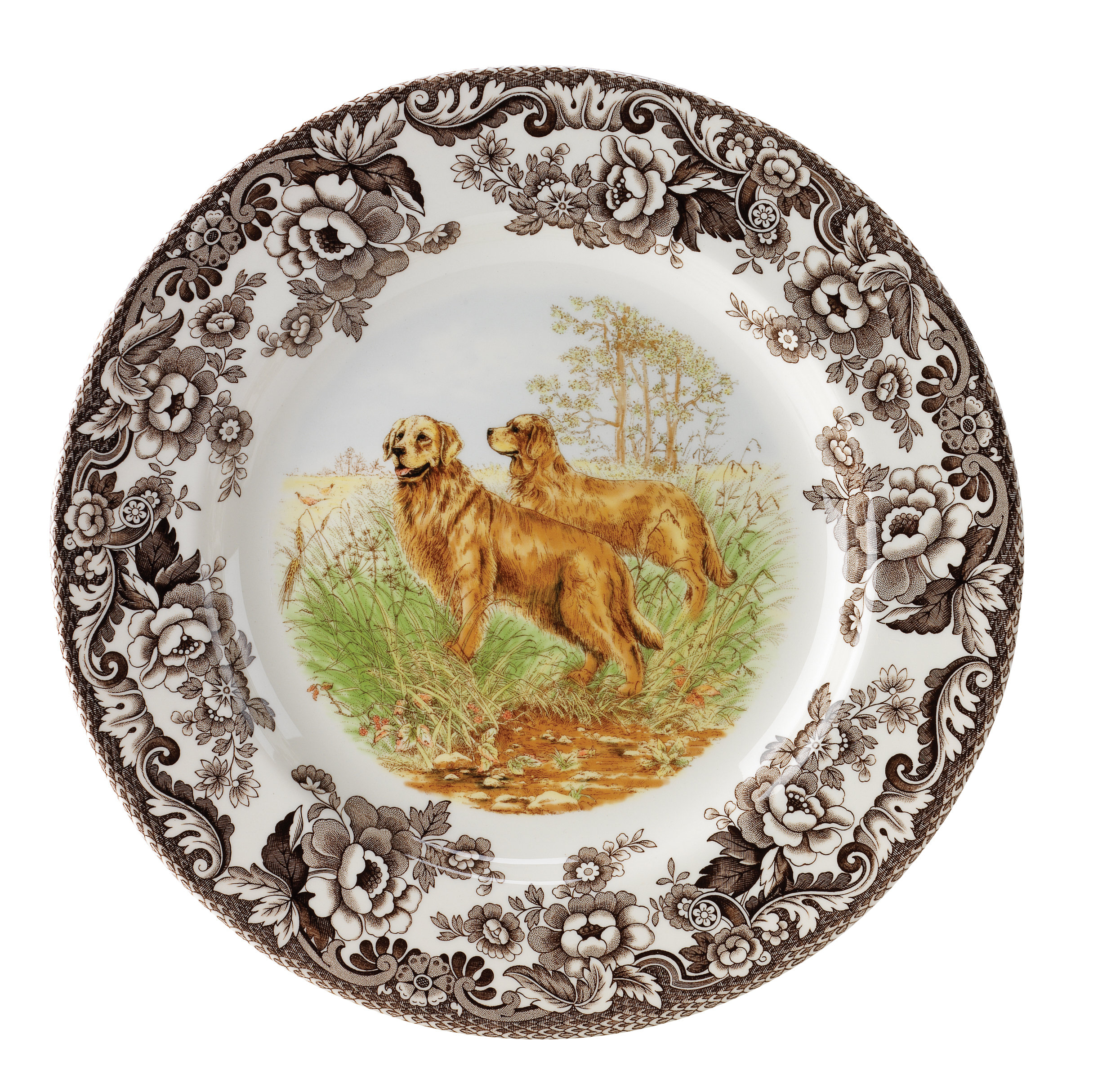 Spode Woodland Dogs Dinner Plate 10.5" Golden Ret