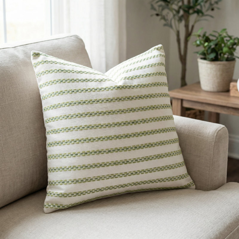 Coussin fait main Winding Road Zest, H 18 po x l 18 po