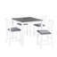Ensemble de table de salle à manger 5 pièces à hauteur de comptoir avec 4 chaises, ensemble de table de salle à manger en bois classique pour 4 personnes, ensemble de table de salle à manger moderne et simple pour 4 personnes