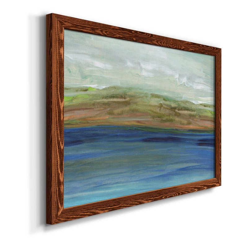 Bord de l'eau - reproduction d'art sur toile, H 20 po x l 17 po x P 1,5 po, Toile avec cadre érable