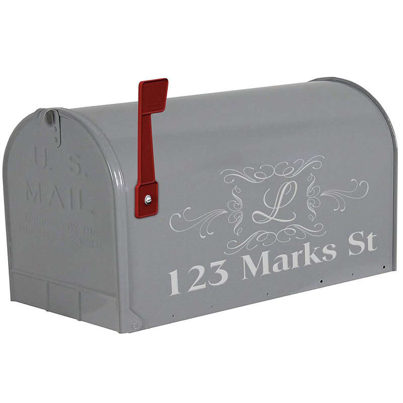 Vinyl Mailbox Cover, Silver, Yes