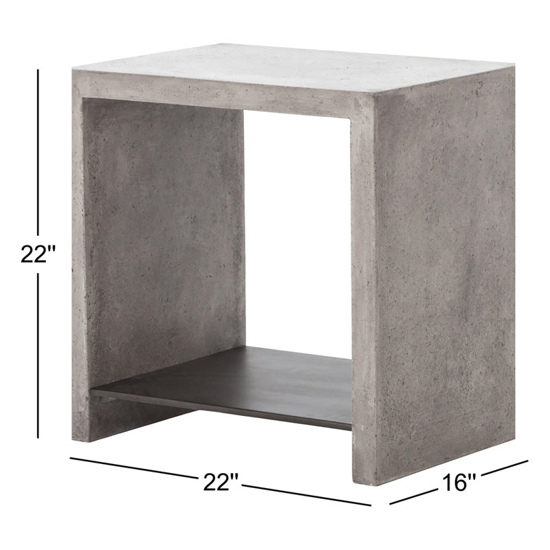 Hugo End Table, Dark Gray