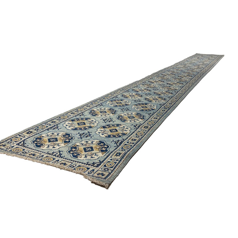 Tribal One-of-a-Kind 2′6″ X 19′6″ New Age Wool Area Rug in