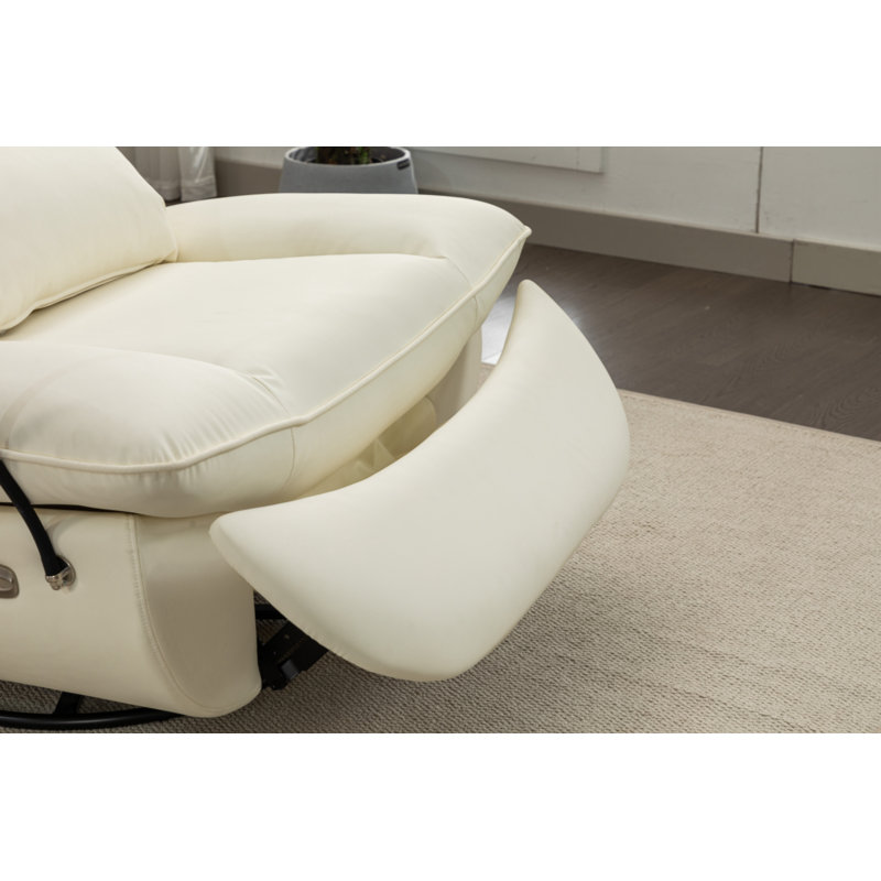 Fauteuil inclinable Montel, Polyuréthane blanc