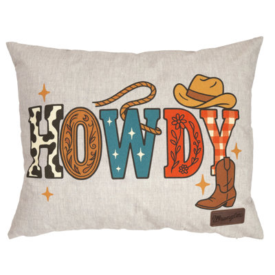 Wrangler Multi Howdy Outdoor Pillow