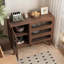 Armoire d'appoint en bois naturel avec 3 tiroirs et porte, rangement spacieux pour le salon et le vestibule