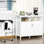 Buffet avec 2 portes et tablettes réglables, blanc - Beaucoup d'espace pour les assiettes