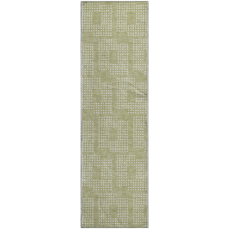 Premium Machine Washable Prisco Aloe Rug, Runner 2'3" x 7'6"