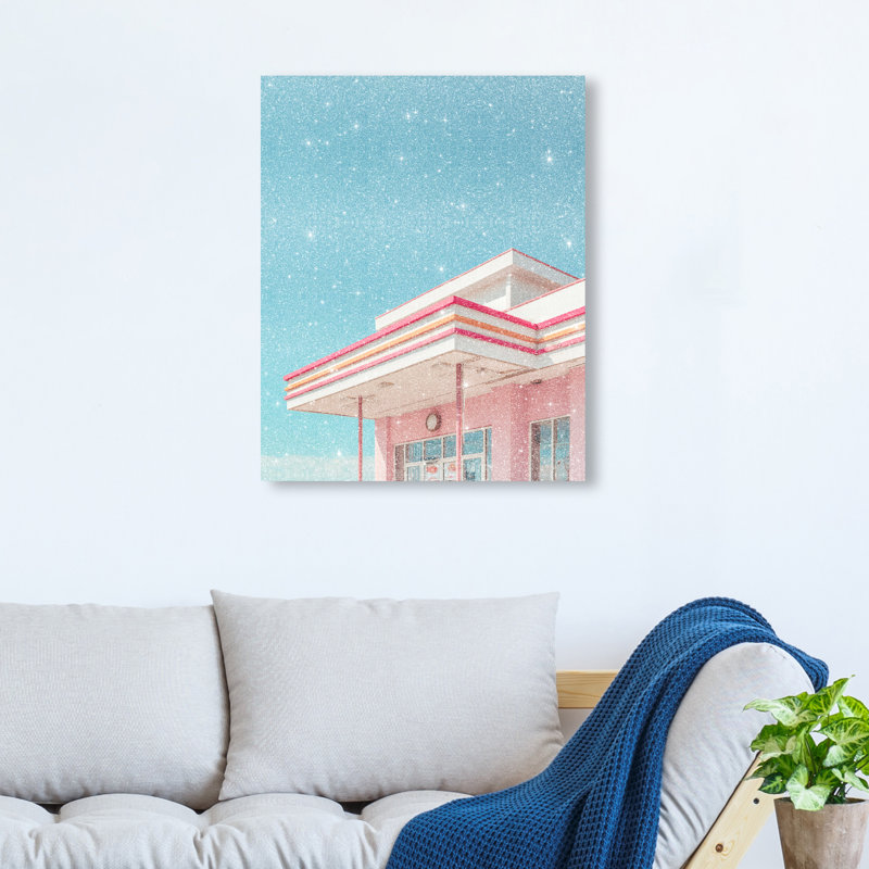 Linear Symmetry II Americana Canvas Print by Oliver Gal, Black Frame, 16 x 20, 16"H x 20"W, Gallery Wrapped