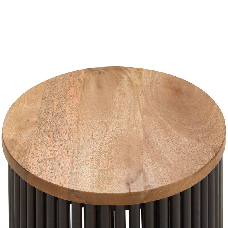 Table d'appoint Demy en naturel / noir
