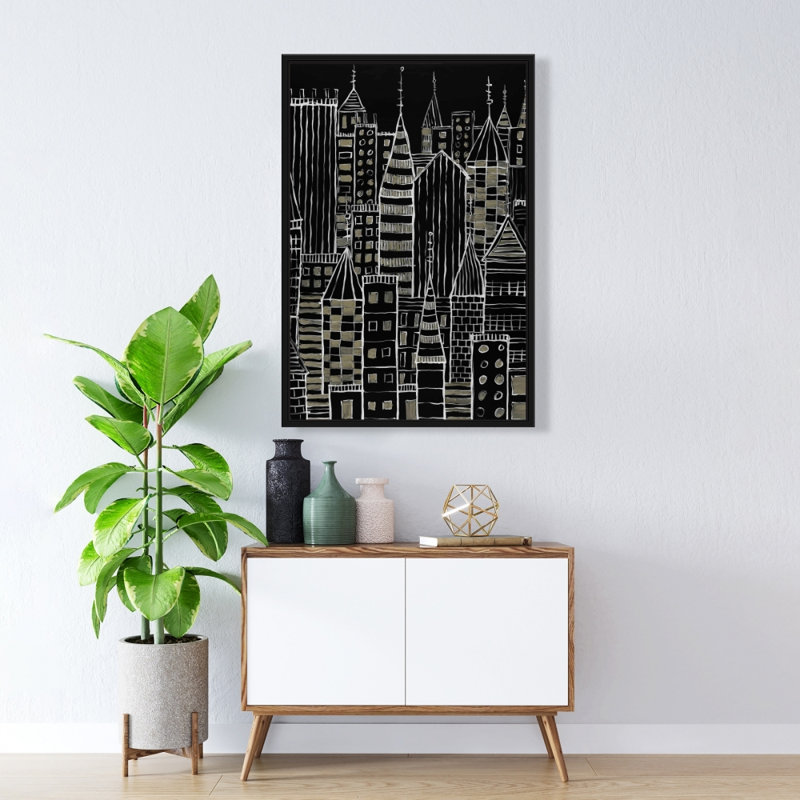 «Illustrative Dark City» sur toile